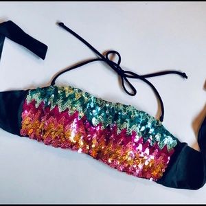 VS Sequin Swim Bandeau Bikini Top